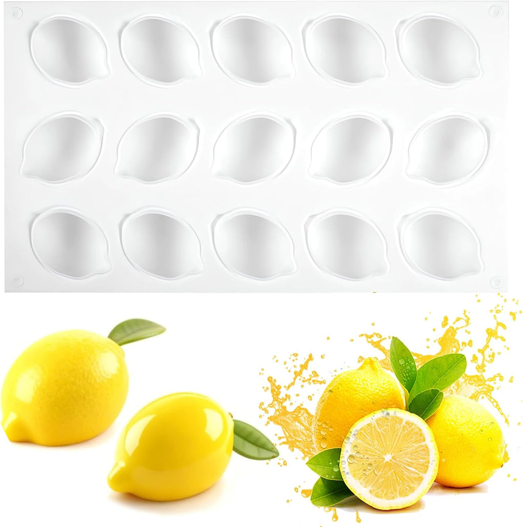 قالب سيليكون ليمون 15 فتحة - قالب حلويات "ترومب لوي" احترافي Trompe l'oeil Citron